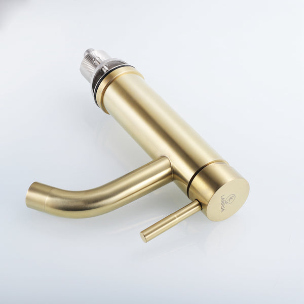 LANHUA Wash basin faucet, suitable for bathroom and toilet washstands, brushed gold