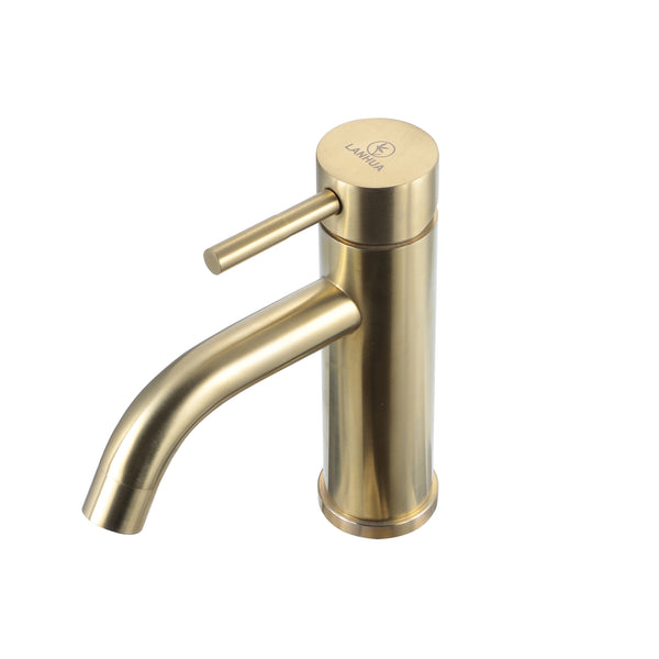 LANHUA Wash basin faucet, suitable for bathroom and toilet washstands, brushed gold