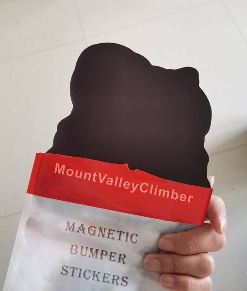 MountValleyClimber Vehicle Cartoon Reflective Warning Cute Magnetic Bumper Sticker