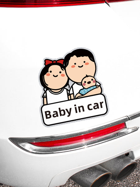 MountValleyClimber Vehicle Cartoon Reflective Warning Cute Magnetic Bumper Sticker