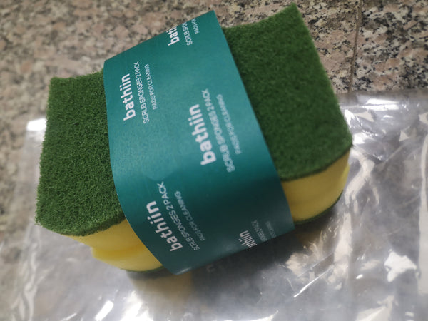 Bathiin - Cleaning pads, for kitchen cleaning, for non-coated cookware, 2 pieces