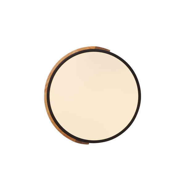 LED Holz Deckenleuchten,24W Dünne Flache Moderne Unterputzleuchte,Deckenbeleuchtung Lampen für Esszimmer Flur Wohnzimmer Küche Schlafzimmer,Warmweiß,3000K,Ø30cm*5cm