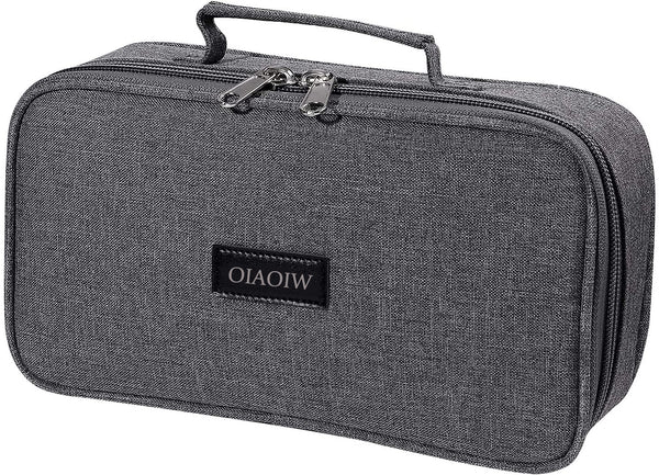 OIAOIW Pencil Pouch Big Capacity Pencil Box Portable Stationery Organizer with Zipper Pencil Case for School & Office Supplies(Gray)