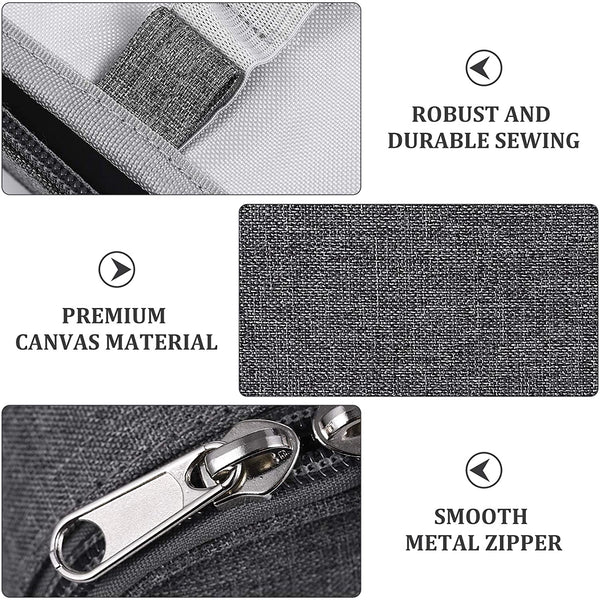 OIAOIW Pencil Pouch Big Capacity Pencil Box Portable Stationery Organizer with Zipper Pencil Case for School & Office Supplies(Gray)