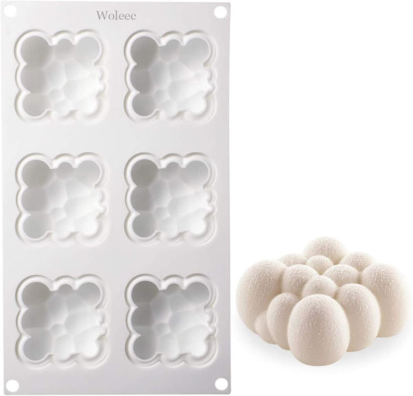 Woleec Silicone Mold For Baking Flaky Clouds Mold Chocolate Mousse Cake Dessert Molds Household High Temperature French Cake Mold Mousse Dessert Silicone Mold Pastry Cake Molds