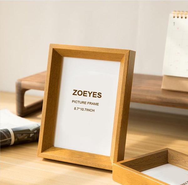 ZOEYES Photo Frame 8x10 Inch, Retro Vintage Wood Picture Frame with Glass Cover, Vertical or Horizontal Display