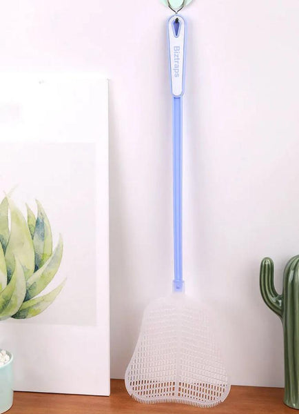 Biztraps Fly Swatter with Plastic Mesh Surface, Extended Handle, Made of Durable Material, Suitable for Household Use
