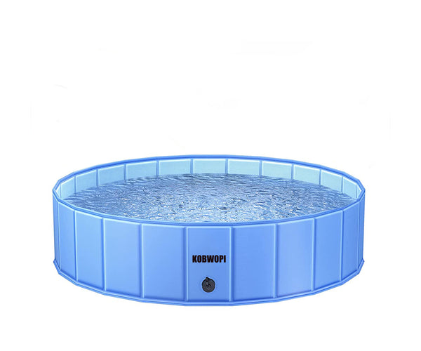 KOBWOPI Foldable Dog Pool & Kiddie Pool - [2021 Upgraded Version] Portable Dog Swimming Pool & Collapsible Kids Swimming Pool for Small Large Dogs Kids and Duck for Outside