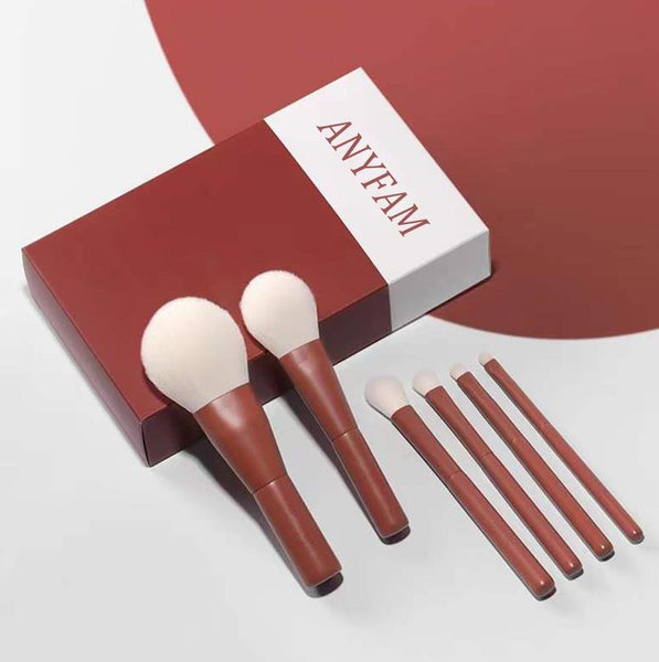 ANYFAM Makeup Brushes, 6 Pcs Professional Makeup Brush Set, Soft Makeup Brush Set, Premium Synthetic Brush, Foundation Blush Concealer Blending Powder Liquid Cream Face Eyeshadow Brushes Kit