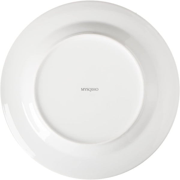 MYSQIHO 18-Piece Kitchen Dinnerware Set, Dishes, Bowls, Service for 6, White