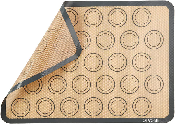OTVOSIE Silicone, Non-Stick, Food Safe Baking Mat, Macaron - Pack of 2