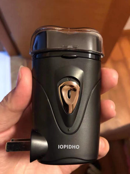 IOPIDHO Electric Razor for Men, Rechargeable Electric Rotary Shaver, Washable Shaving Head, - Black