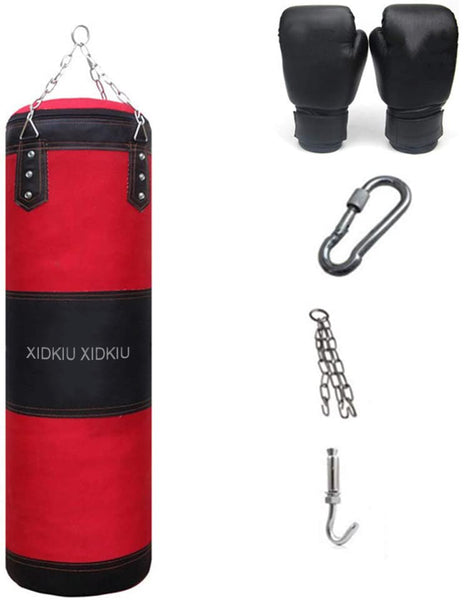 XIDKIU XIDKIU Heavy Boxing Bag Hanging Punching Bag for Man Women Kids, Punching Bag with Gloves Special Chains and Hooks, Empty Sandbag Indoor Garden
