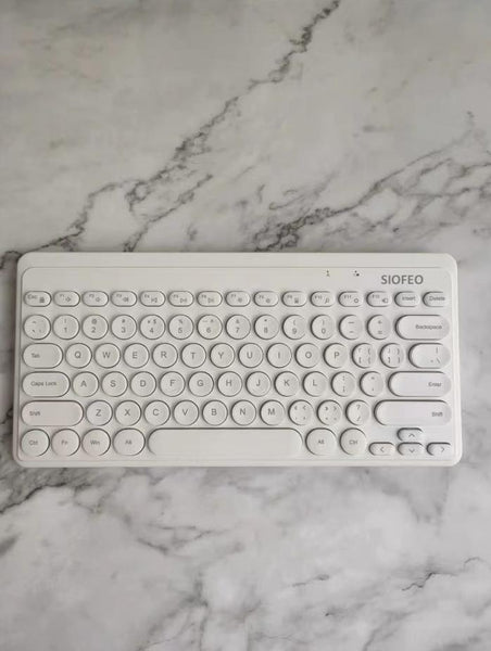 SIOFEO Computer Keypad, Rechargeable Wireless Keypad with 110 Keys, 20 Shortcuts and Numeric Keypad for Computer, PC, Desktop, Laptop, White