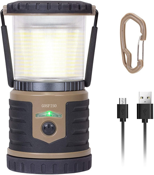 GOSFISO LED Camping Lantern Rechargeable, 12000mAh Waterproof Tent Light with 6 Adjustable Light Modes, Lasts for 432 Hours on a Single Charge, USB Camping Lamp for Hurricane, Emergency and Hiking