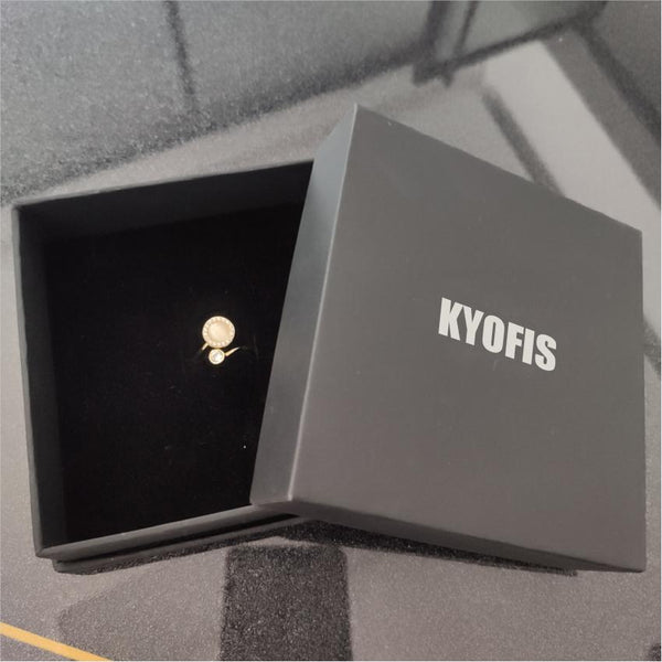 KYOFIS Golden Rings, Adjustable Rings for Girls and Women,  Anxiety Relief Spinning Ring, Perfect Gifts for Loved Ones