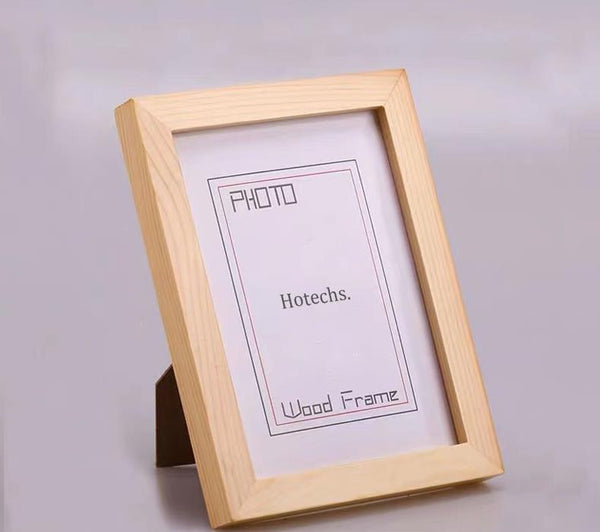 Hotechs. Natural Wood Picture Frame, Photo Frames for Wall or Tabletop Display,  , Mounting Hardware Included, 3.5 x 5 inch