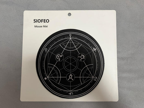 SIOFEO Mouse Mat With Constellation Design, Premium-Textured Mouse Mat with Non-Slip Rubber Base, Special Round Mousepad for Laptop Computer Office, 7.9 x 7.9 inch, black
