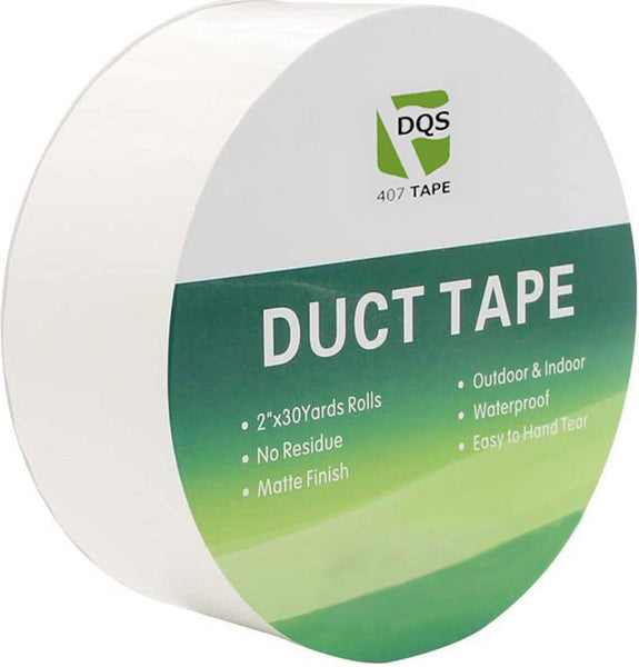 DQS407TAPE Professional Grade Duct Tape, Waterproof Duct Cloth Fabric,Duct Tape for Photographers,Repairs, DIY, Crafts, Indoor Outdoor Use,2 Inch X 30 Yards White