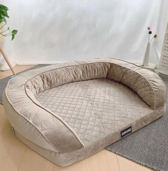 OUKUJAD Dog Bed, Removable and Washable Dog Sofa Bed, Non-Slip Bottom, Breathable Soft Dog Bed for Large Medium Dogs