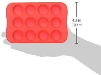 COLIBROX Silicone Baking Mold, Chocolate Molds&Candy Molds Set, Tray 4-in-1 Silicone Molds Set for Cupcakes,Muffins,Soap and Brownies-Red