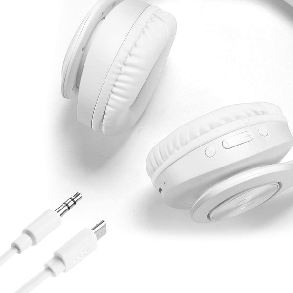 Bluetooth Headphones Wireless,ARZOPA Over Ear Stereo Wireless Headset 35H Playtime with deep bass, Soft Memory-Protein Earmuffs, Built-in Mic Wired Mode PC/Cell Phones/TV-White