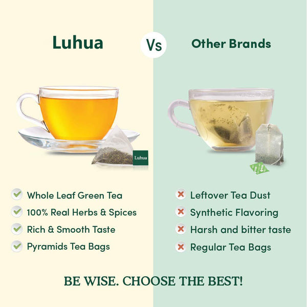 Luhua ORGANIC Himalayan Green Tea Leaves 100% Natural Tea