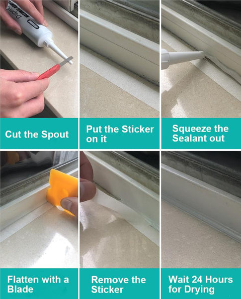 DaperCanly Waterproof and Mildew-Proof Caulking Sealant, Suitable for Toilet, Kitchen and Bathroom, One Set with 3 Pcs