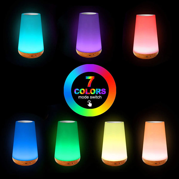 AJNXKB Table lamp, Touch Sensor Bedside lamp + dimmable Warm White Light, can be Used in Children's Bedroom Living Room Office Corridor Basement (Beige)