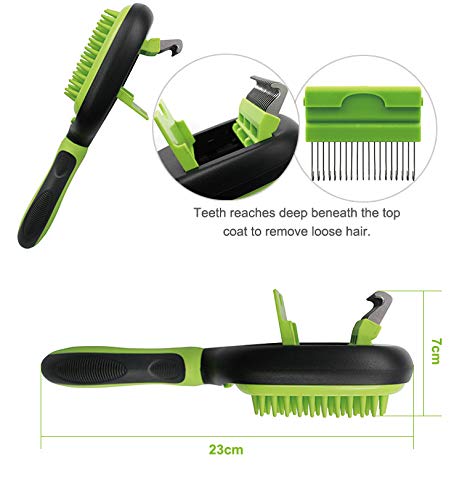YAUSAN Dog Brush & Cat Brush Pet Grooming Kit Shedding De-matting Slicker Comb For Undercoat Long Short Haired Small Medium Large-Pet Hair Remover Dog Accessories
