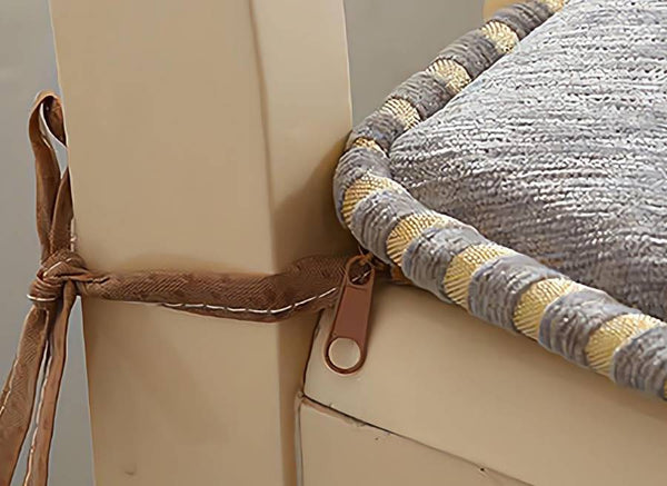 OUKUJAD Seat Cushion with Ties Non Slip, Kitchen Dining Chair Cushion and Seat Cushion with Machine Washable Cover Pads, 17"x 16.5", 1 Pack
