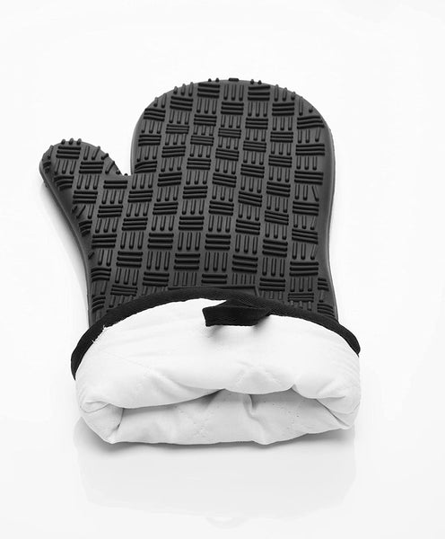 WIHUKUY Oven Mitts Professional Silicone,HeatResistance Silicone Non-Slip Oven Mitts，Oven Gloves Barbecue Gloves Suitable for Barbecue Cooking Baking Microwave Oven etc