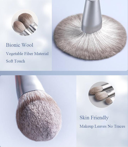 Sgr Radish Cosmetic Brushes with Travel Storage Bag, Cosmetics Makeup Brushes Set for Full Face Makeup