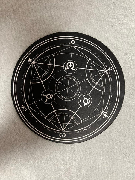 SIOFEO Mouse Mat With Constellation Design, Premium-Textured Mouse Mat with Non-Slip Rubber Base, Special Round Mousepad for Laptop Computer Office, 7.9 x 7.9 inch, black