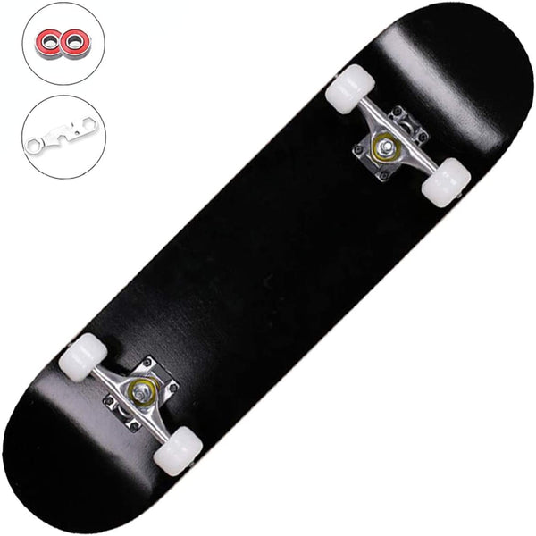 TLHB Skateboards for Girls Teens Beginners 31” x 8” inch Pro Complete Standard Skateboard Double Kick 7 Layer Canadian Maple Deck Cruiser Skate Boards for Kids Boys Girls Gifts