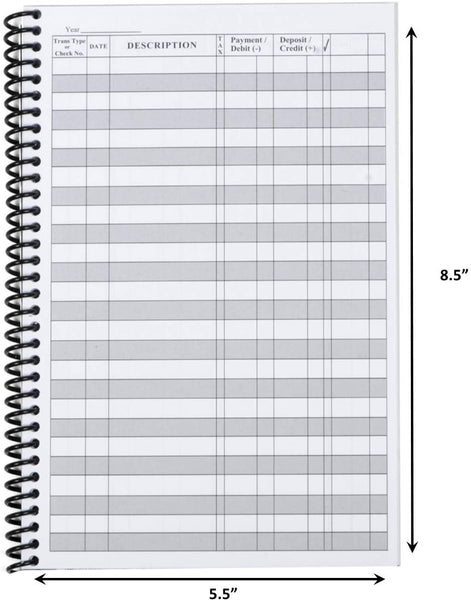 PUVOXHO Check and Debit Card Register - Simple Account Tracker - Purple - 5.5" x 8.5"