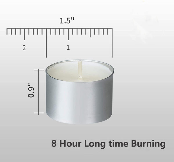 YINHU Tealight Candles - 8 Hour Long time Burning, Giant 100,200,300 Packs -White Smokeless Tea Light Unscented Candles for Shabbat, Weddings, Christmas,Home Decorative - 300 Pack