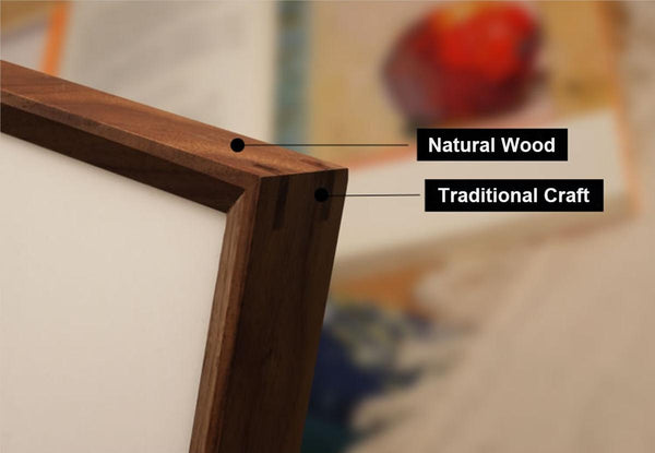 GIEAAO Wooden Photo Frame for Tabletop or Wall Display, Picture Frame with Clear Glass, Ideal for House Decoration