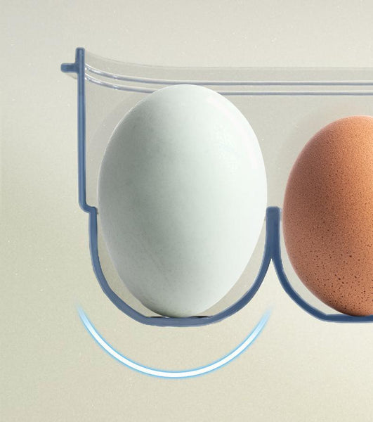 AMKOBNU Egg Container for Kitchen Use, Refrigerator Egg Rack Storage Box, Hold 18 Eggs, Egg Storage Container