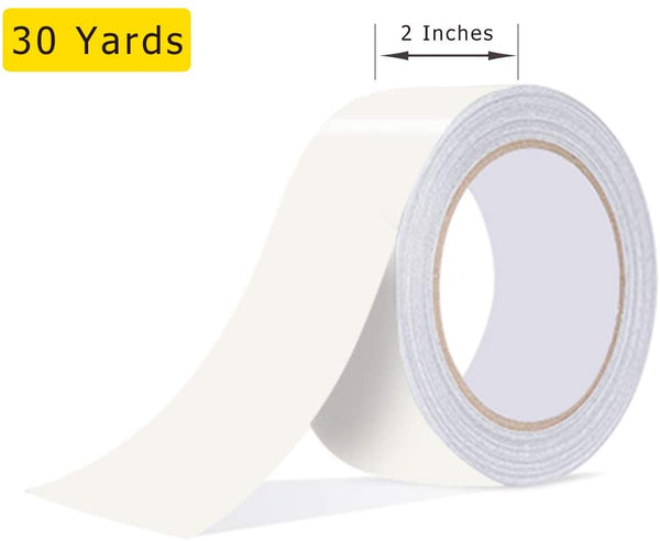 DQS407TAPE Professional Grade Duct Tape, Waterproof Duct Cloth Fabric,Duct Tape for Photographers,Repairs, DIY, Crafts, Indoor Outdoor Use,2 Inch X 30 Yards White
