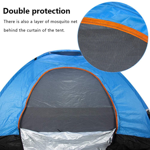 FINDEN Camping Tent with Carry Bag, Lightweight Waterproof Dome Automatic Pop-Up Outdoor Sports Tent Sunscreen for Beach, Traveling, Hiking, Camping, Hunting – Blue