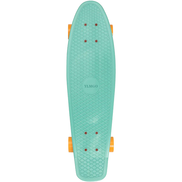 YLMGO Quip Skateboard 27" Classic Plastic Cruiser Complete Skateboard