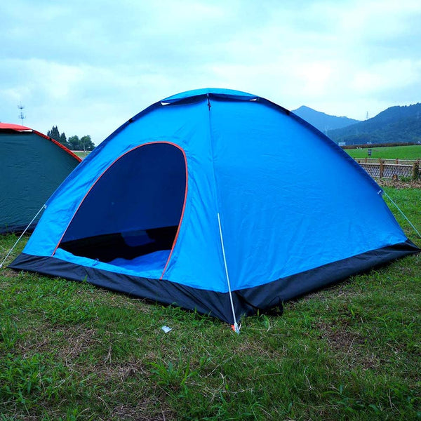 FINDEN Camping Tent with Carry Bag, Lightweight Waterproof Dome Automatic Pop-Up Outdoor Sports Tent Sunscreen for Beach, Traveling, Hiking, Camping, Hunting – Blue