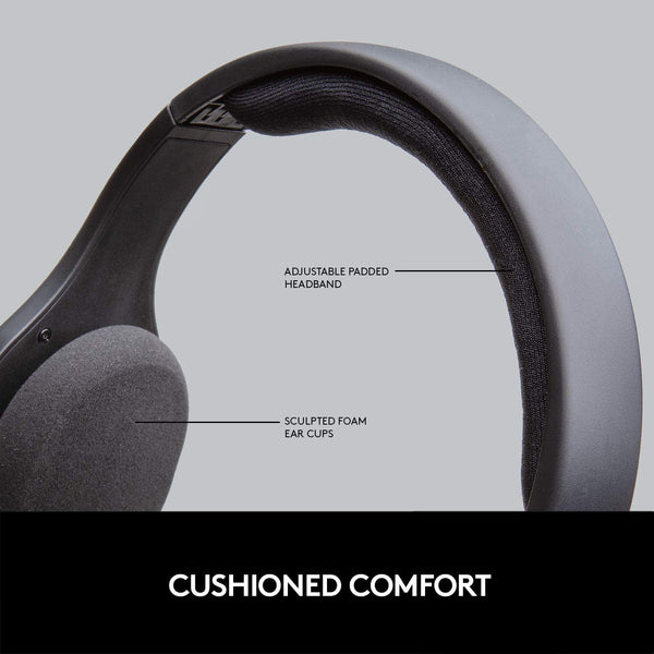 MEOWAV H800 Bluetooth Wireless Headset with Mic for PC, Tablets and Smartphones - Black