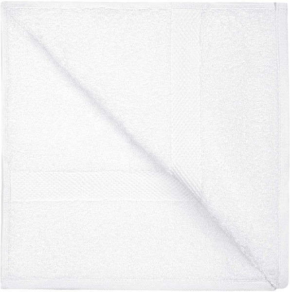 A Life Luxury White Bath Towels Large - 700 GSM Circlet Egyptian Cotton | Absorbent Hotel Bathroom Towel | 27x54 Inch | Set of 4
