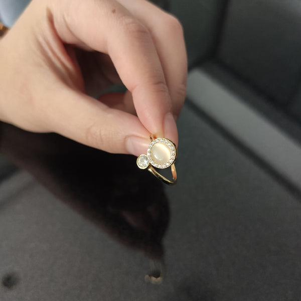 KYOFIS Golden Rings, Adjustable Rings for Girls and Women,  Anxiety Relief Spinning Ring, Perfect Gifts for Loved Ones