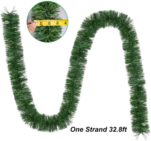 Whesamy 50 Ft Christmas Garland, Artificial Greenery Garland Soft Garland for Holiday Wedding Party,Stairs,Fireplaces Decoration for Outdoor or Indoor Use