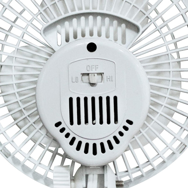 Zanlis 6-inch Quiet Portable Indoor 2-Speed Desk Electric Fan with Stable Base and Adjustable Tilt, White
