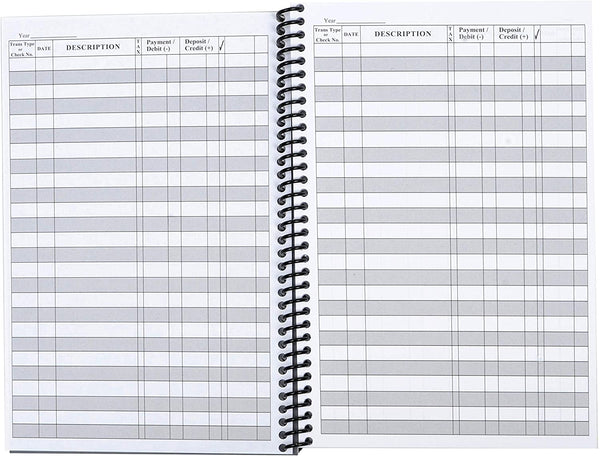 PUVOXHO Check and Debit Card Register - Simple Account Tracker - Purple - 5.5" x 8.5"