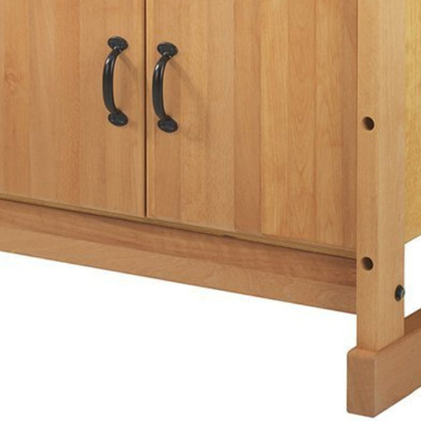 HXCFYP Wood Workbench and Cabinet - 57 7/8in.W x 27 15/16in.D x 35 7/16in.H